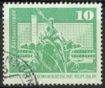 Stamps : Europe : Germany :  DDR SCOTT_1431.04 FUENTE DE NEPTUNO. CALLE DEL AYUNTAMIENTO BERLIN