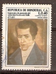 Stamps Honduras -  homenaje a jose cecilo del valle