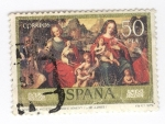 Stamps Spain -  Desposorio místico del venerable Agnesio(Juan de Juanes)