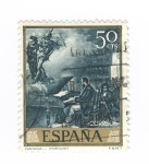 Stamps Spain -  Lucha de Jacob y el angel ( J.M Sert)