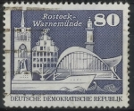 Stamps Germany -  DDR SCOTT_1441 VIEJOS Y NUEVOS EDIFICIOS, Rostock-Warnemünde