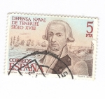 Stamps Spain -  Defensa naval de Tenerife