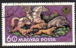 Stamps Hungary -  Caza