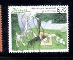 Stamps France -  Cuadro: