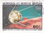 Sellos de Asia - Mongolia -  Satélite en orbita Sputnik