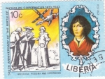 Stamps Liberia -  Aristoteles, Ptolemy y Copernicus