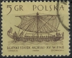 Stamps : Europe : Poland :  POLONIA SCOTT_1124 NAVE EGIPCIA