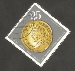 Stamps Germany -  860 - Descubrimiento arqueologico en R.D.A., moneda