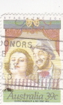 Stamps : Oceania : Australia :  Gladys Moncrieff-soprano & Roy Rene- comediante