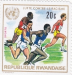 Sellos de Africa - Rwanda -  Lucha Contra el Racismo