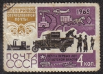 Stamps Russia -  Camión de Correos y la imagen del transporte para la entrega posterior