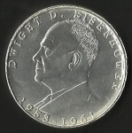 monedas de America - Estados Unidos -  PRESIDENTE  DWIGHT EISENHOWER -  CASA BLANCA