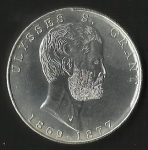 monedas de America - Estados Unidos -  PRESIDENTE  ULYSSES S. GRANT -  CASA BLANCA