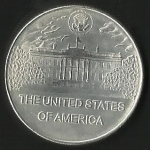 monedas de America - Estados Unidos -  PRESIDENTE  THOMAS JEFFERSON -  CASA BLANCA