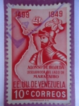 Sellos de America - Venezuela -  Alonso de Ojeda-Descubridor del Lago de Maracaibo 1499-1949