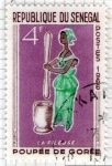 Stamps Senegal -  6 Muñeca de Gorée
