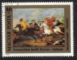 Stamps Hungary -  Desconocido pintor: Labanc enfrentamiento / detalles del príncipe