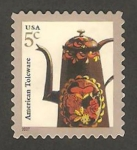 Stamps United States -  4106 - Cafetera decorada con flores