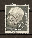 Sellos del Mundo : Europa : Alemania : Theodore Heuss./ Grabado / Formato 20x24.