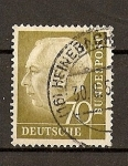 Sellos de Europa - Alemania -  Theodore Heuss./ Grabado / Formato 20x24.
