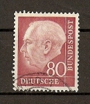 Stamps Germany -  Theodore Heuss./ Grabado / Formato 20x24.