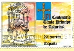 Stamps : Europe : Spain :  vI centenario titulo principe de asturias