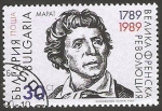 Stamps : Europe : Bulgaria :  3251 - II centº de la Revolución francesa, Marat