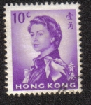 Stamps Hong Kong -  Reina Elizabeth II 