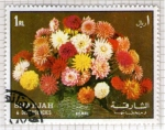 Stamps United Arab Emirates -  73  SHARJAH. Adorno floral