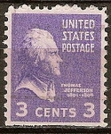 Stamps United States -  Thomas Jefferson.