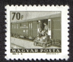 Stamps : Europe : Hungary :  Coche electrónico ferrocarril