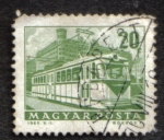 Stamps Hungary -  Tranvía