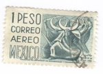 Stamps : America : Mexico :  Correo aereo. Danza de la media luna