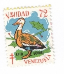 Stamps : America : Venezuela :  Navidad 72.Pato Güiriri