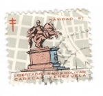Stamps : America : Venezuela :  Navidad 67.Libertador Simon Bolivar