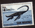 Stamps San Marino -  Elasmosaurus
