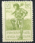 Stamps Spain -  ESPAÑA 435 PRO EXPOSICIONES DE SEVILLA Y BARCELONA