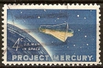 Stamps : America : United_States :  Proyecto Mercurio. Vuelos Espaciales del Coronel John Glenn. "El hombre EE.UU. en el espacio.
