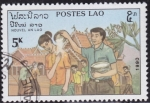 Sellos de Asia - Laos -  Intercambio