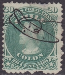 Stamps Chile -  Colon - Primera serie dentada