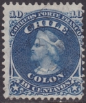 Stamps Chile -  Colon - Primera serie dentada