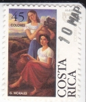Stamps : America : Costa_Rica :  Pintura Mujeres con cántaros UPAEP