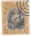 Stamps : America : Costa_Rica :  UPU 1900-Puente de Birris