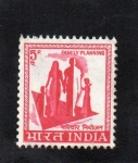 Stamps : Asia : India :  family planning