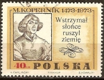 Sellos del Mundo : Europa : Polonia : 500a Aniv nacimiento de Copérnico 1473-1973 (astrónomo).