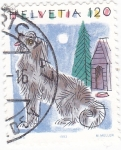 Sellos de Europa - Suiza -  Ilustración -perro