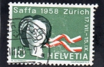 Stamps : Europe : Switzerland :  helvetia saffa zürich