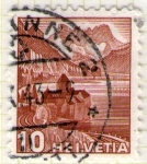 Stamps Switzerland -  4 Paisaje