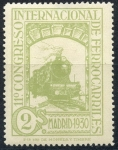 Stamps Spain -  ESPAÑA 470 XI CONGRESO INTERNACIONAL DE FERROCARRILES