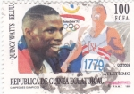 Stamps Equatorial Guinea -  Barcelona-92 atletismo Quincy Watts-EE.UU